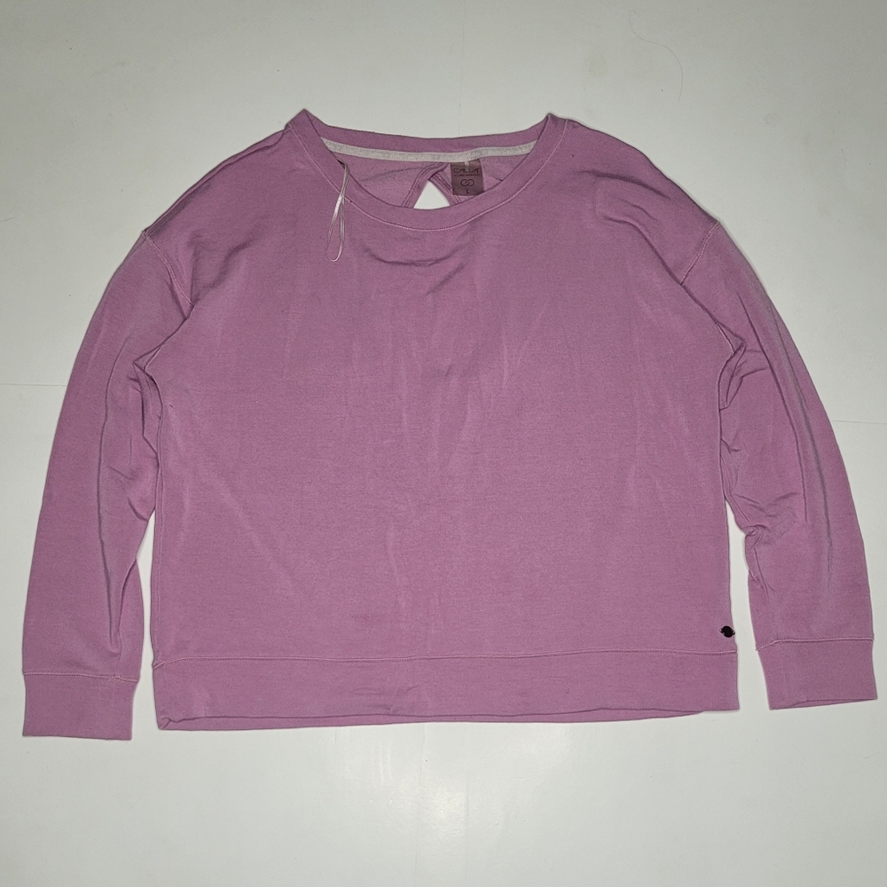 Calia by carrie underwood pink sweater size L cutout athlesure yoga long sleeve